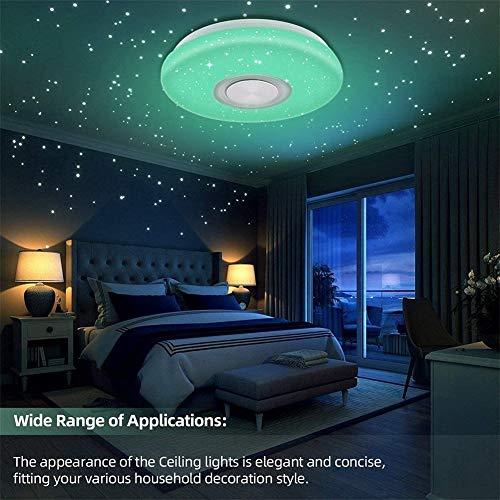 Plafonnier musique LED 36W dimmable avec appli et télécommande - 6