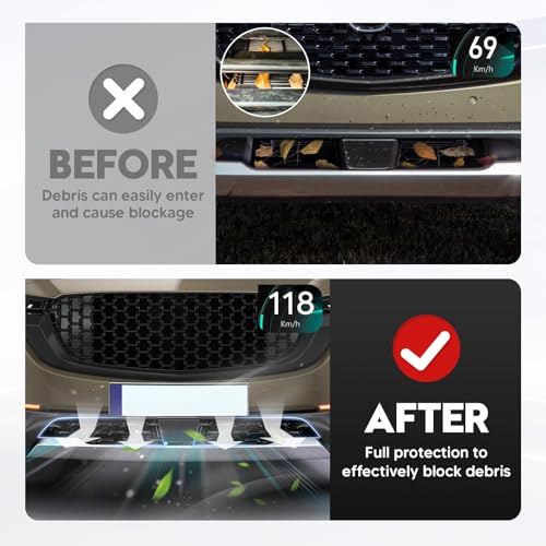 Image of Sunsdrew CX50 Front Grill Mesh Inserts for 2023-2025 Mazda CX-50,Front Grille Cover Guard ABS Trim for Mazda CX-50 Car Exterior Accessories Replacement