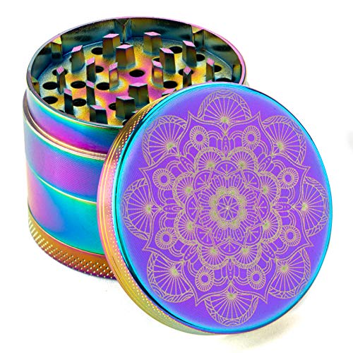 Pilot Diary Mandala Series Premium Aluminum 4 Piece Herb Grinder with Pollen Catcher 2