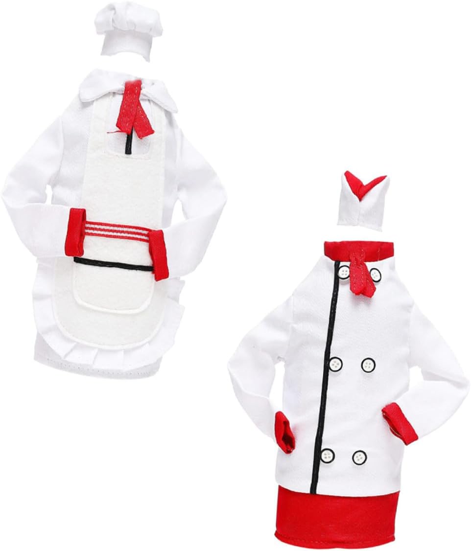 2pcs Christmas Xmas Wine Bottle Sleeve Ornament Cover for Decoration