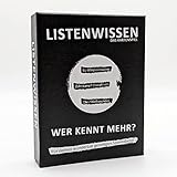 Listenwissen Wer kennt mehr I Teste Dein Allgemeinwissen in 100 Listen I für Erwachsene I Gesellschaftsspiele I Kartenspiele I Wissensspiele I Familienspiele (Klassische Ausgabe)