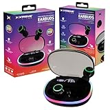 XTREME RGB Wireless Earbuds with Charging Case, LED RGB True Wireless Bluetooth Earphones with 33 Ft Range, 5 Hour Playtime (16 with Case), 3 Full Charges with Case, LED Display, Smart Touch Controls