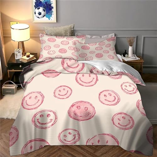 Housse de couette Smiley Faces 260x220 en microfibre respirante avec taies - 6