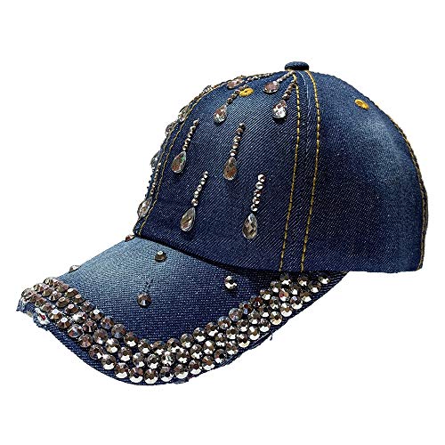 iZOA Caps and Hats for Men and Women Rhinestone Bling Bling Shining Fancy Casual Adjustable Baseball Caps