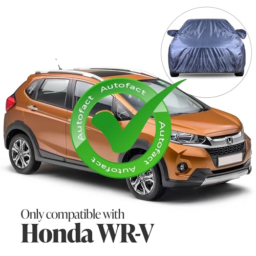 Image of Autofact Premium Car Cover for WRV | All Weather Water-Resistant Full Body Car Cover | Light-Weight Triple-Stitched Outdoor Shield with UV Protection, Dustproof & Heat-Resistant