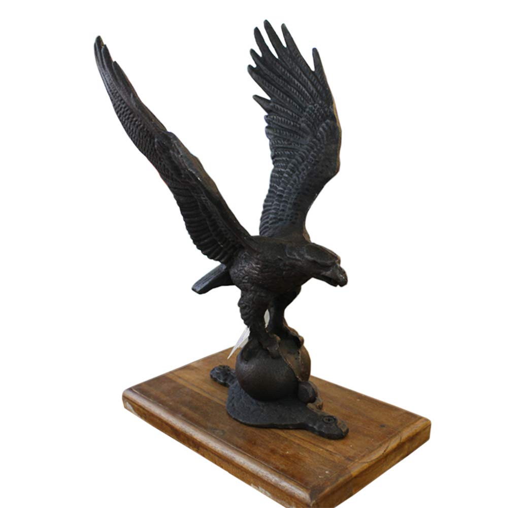 Amazon.co.jp: イーグル彫刻像、鳥動物モデル鋳鉄イーグルクラフト