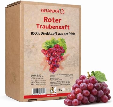 Uvas de zumo directo rojo del palatino, 100% zumo de uva rojo, ve...