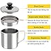 Tebery Stainless Steel Oil Strainer Pot with Lid, 1.25 Quart Oil Storage Can Container with Fine Mesh Strainer for Bacon Fat, Kitchen Cooking or Frying Oil