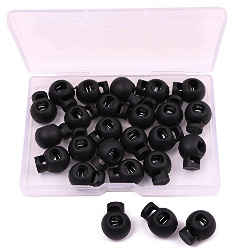 Shapenty Plastic Toggle Single Hole Spring Loaded Elastic Drawstring Rope Cord Locks Clip
