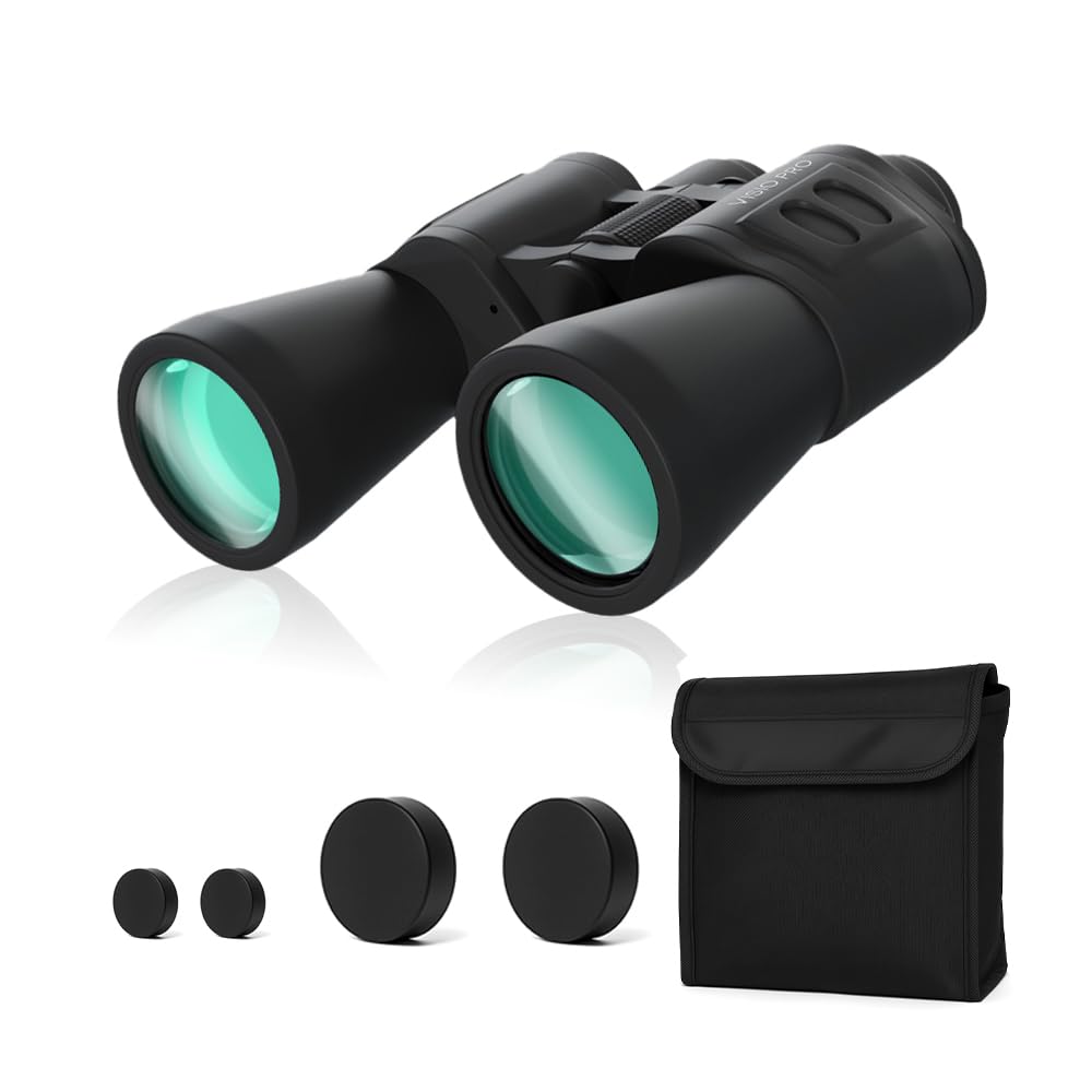 VISIO PRO Fernglas für Erwachsene 10x50, Schwarz