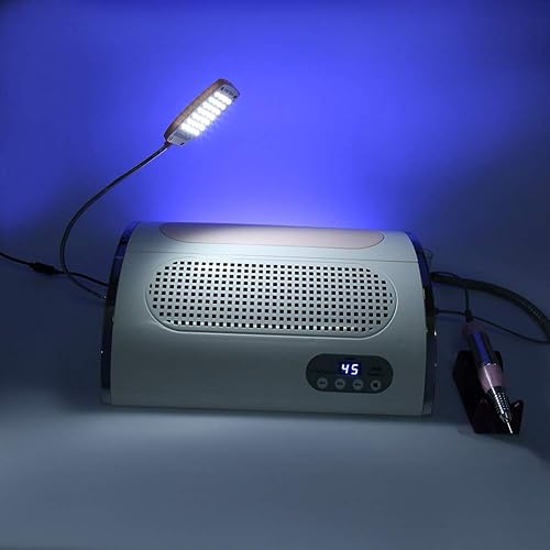 Miniatura 5 de FILFEEL Herramienta de arte de manicura multifuncional 3 en 1 con secador de uñas, máquina eléctrica de taladro de uñas y funciones de iluminación