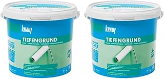 Knauf Tiefengrund, tiefenwirkende Grundierung für saugende Untergründe – Primer, Haft-Vermittler zum Auftragen von Farbe und Schutz – gebrauchsfertig, lösemittelfrei und schnell trocknend, 5-l