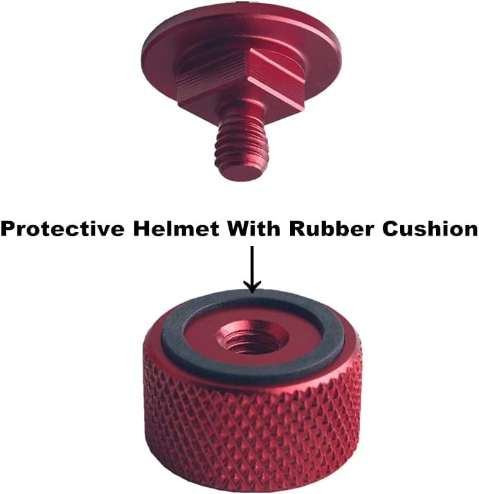 DEWHEL Welding Hood Helmet Fasteners Aluminum 1 Pair (Red)