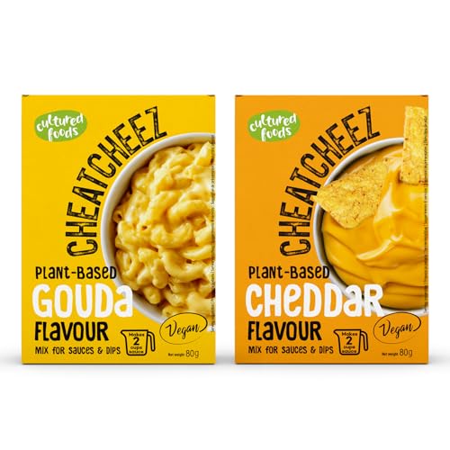Cultured Foods Veganer Käse Käseersatz Laktosefrei Glutenfrei 2-er Set Gouda Und Cheddar CHEATCHEEZ