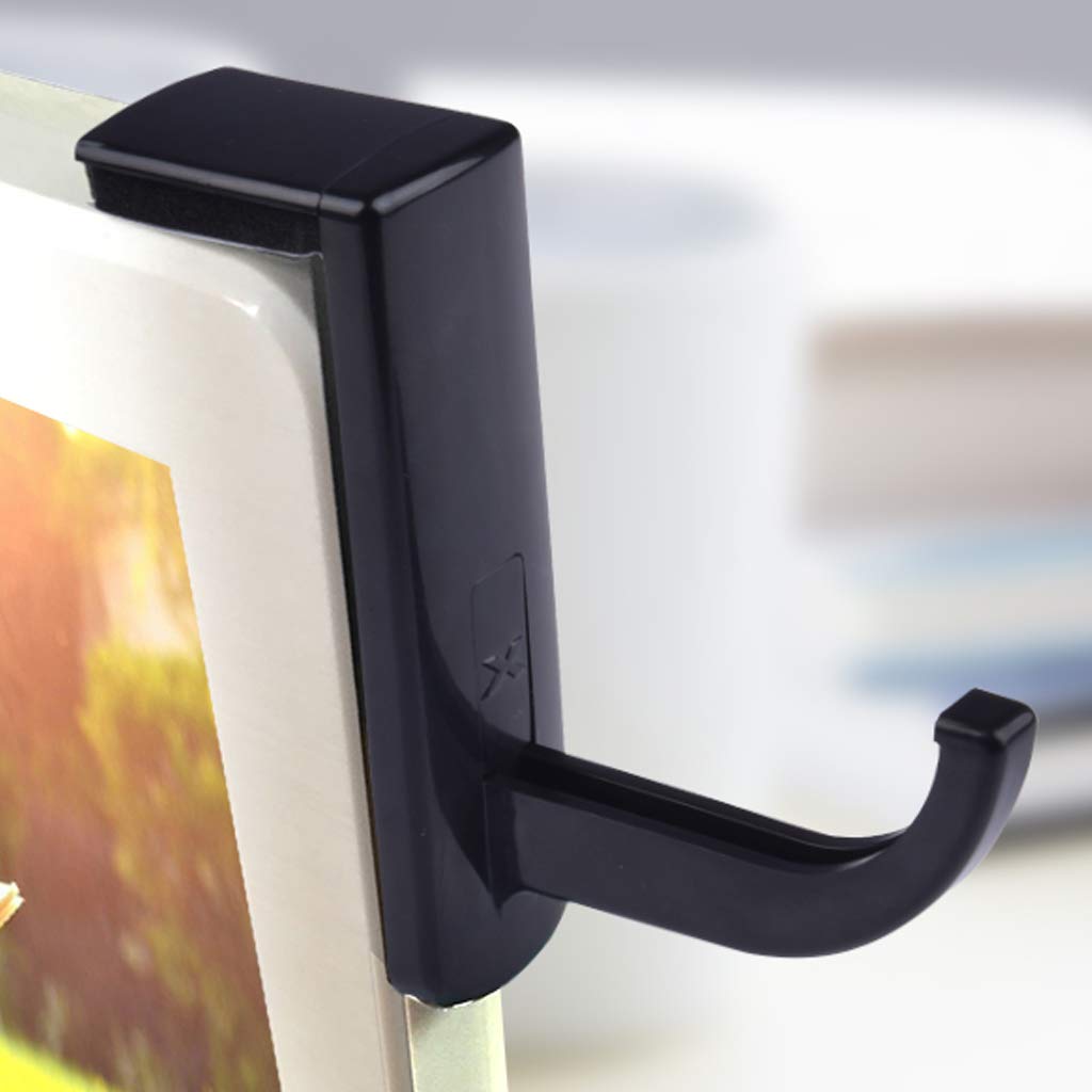 Supporto Cuffie Da Parete LIUJZZJ - 4 Pezzi, Nero, In Plastica, Per Organizzare Scrivania - Foto 3