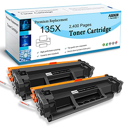 Aseker Kompatibel Tonerkartusche 135X W1350X (135A W1350A) 2400 Seiten für HP Laserjet M209 M209dw M209dwe MFP M234 M234dwe M234dw M234sdwe M234sdn Drucker (W1350X Ohne Chip, 2-Packungen) Cover