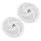 ¡¾Hohe Qualit?t¡¿ Die Impedanz betr?gt 4 ¦¸, der effektive Frequenzbereich: 75 Hz bis 20 kHz, die Empfindlichkeit betr?gt 90 dB. Marine wasserdichter Lautsprecher, hochwertiger Kunststoff, Oberfl?chenbeschichtung, nicht leicht zu verformen, korrosionsbest?ndig und langlebig.