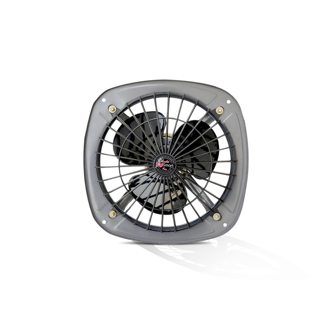 DIGISMART 9 Inch Powerful Exhaust Fan, Air Suction for Kitchen & Bathroom, Less Noise, Clean & Fresh Air, 22W Motors Ventilation Fan, 1 Year Warranty (Silver)