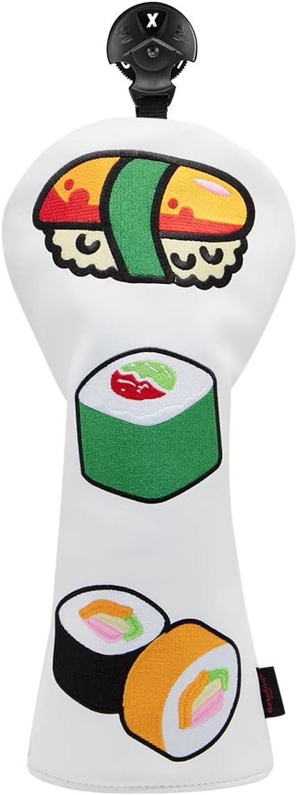 Golf Head Covers,Japan Sushi Golf Club Covers Golf Driver Head Covers Fairway Wood Cover Hybrid Cover Golf Headcovers Leather 3 Wood Covers Fit Scotty Cameron Odyssey Taylormade Titleist Callaway