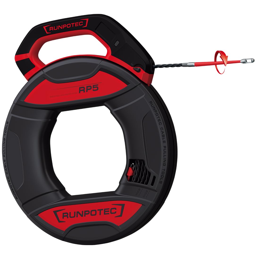 Runpotec RUNPO 5 10014 Cable Puller Set 30m, black red