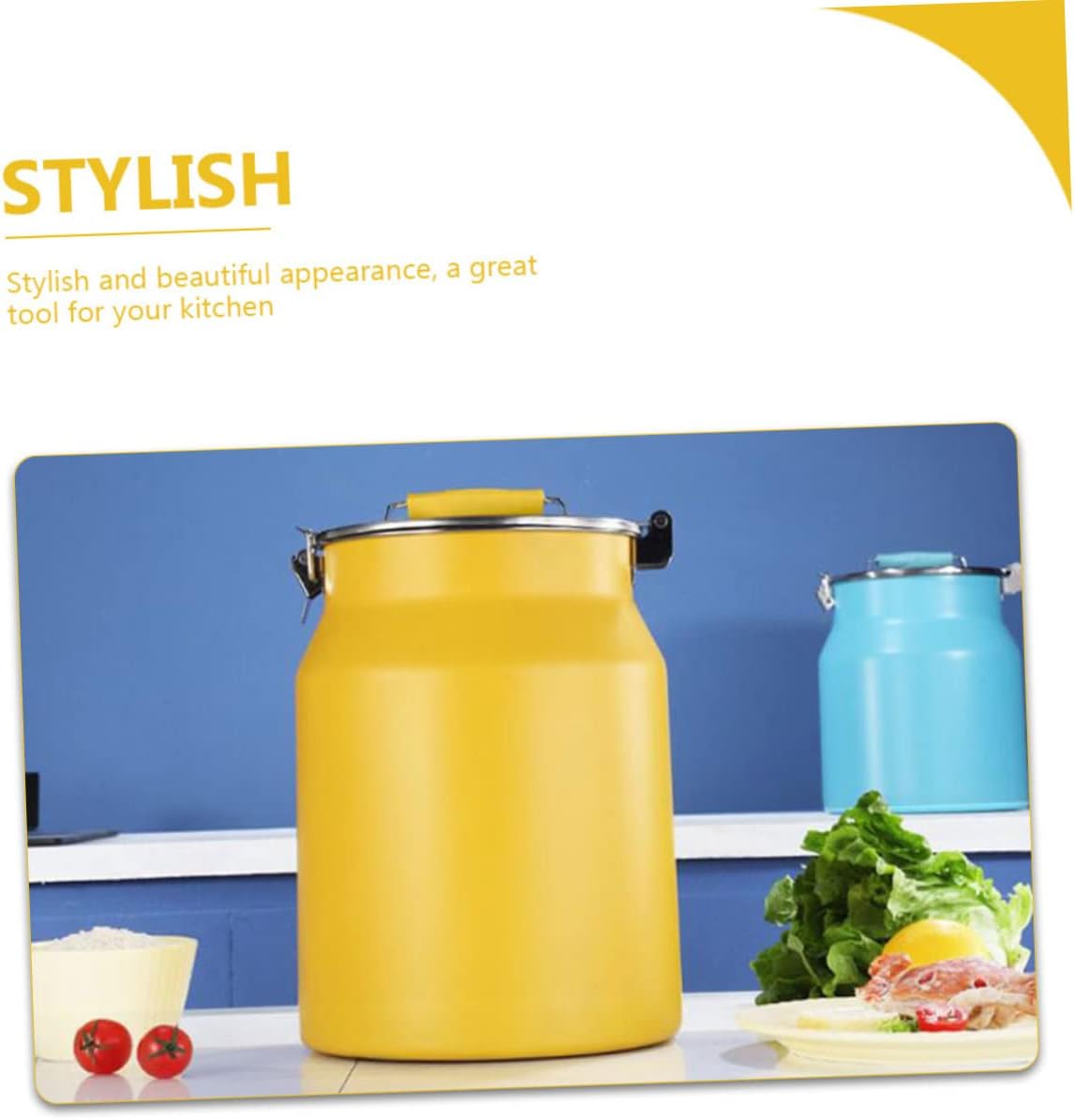 Stainless Steel Multi Function Flour Bucket Sealed Rice Storage Container with Measuring Cup for Kitchen Pantry Home Use