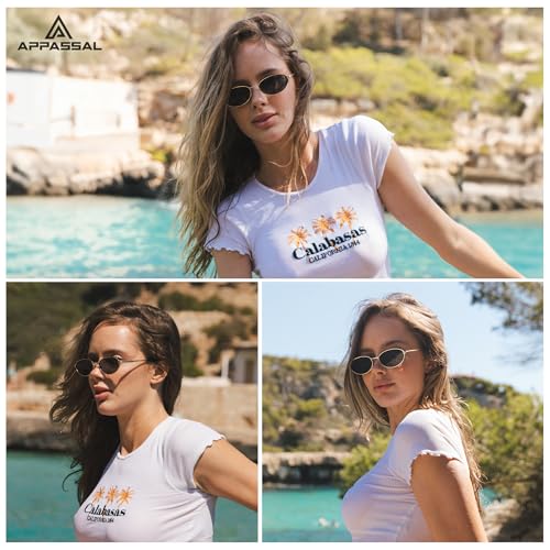 Retro Oval Sunglasses for Women Mens with Spring Hinge Sunnies AP3696