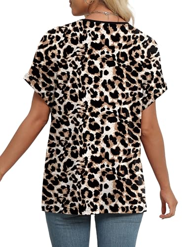 Image of WIHOLL Womens Summer Tops Short Dolman Sleeve Shirts 2026 Fashion V Neck Outfits Clothes