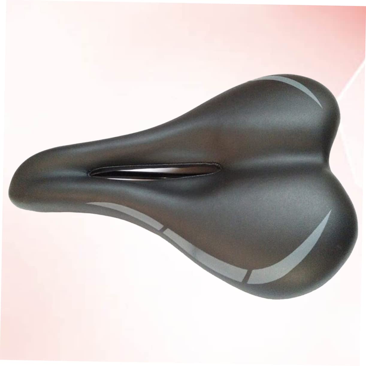 Selle de Vélo VTT Épaisse, Confortable, Respirante, Cuir Noir