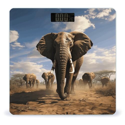 Báscula digital moderna para baño Ferocious Elephant miniatura 1