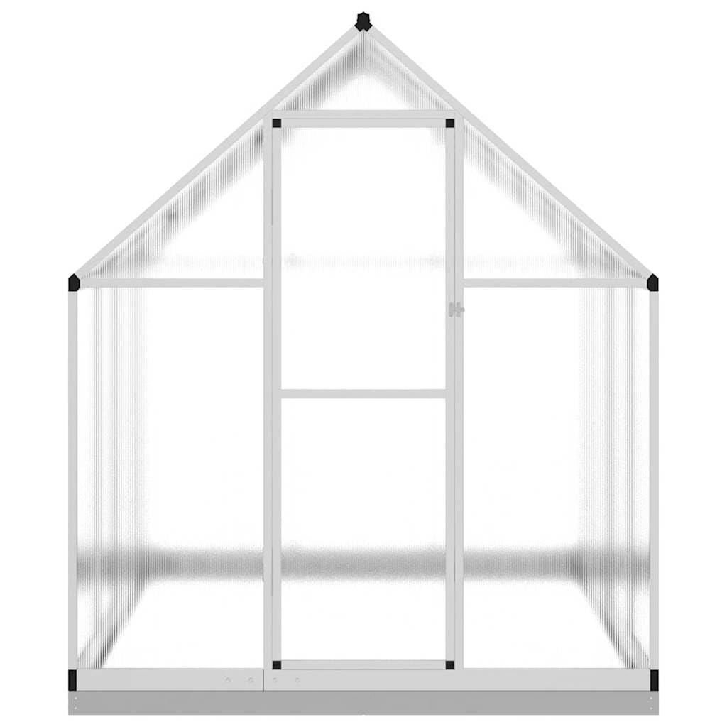 Serra con telaio di fondamenta in alluminio, 224 x 169 x 202 cm, serra in policarbonato argento trasparente, per pomodori coltivazione e svernamento in giardino