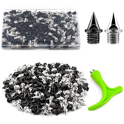 1/4 Inch Track Spikes, 220pcs Stainless Steel Track And Cross Country Spikes Golf Shoe Spikes With Spike Wrench, Replacement Spikes For Sprint Sports Short Running Track Shoes