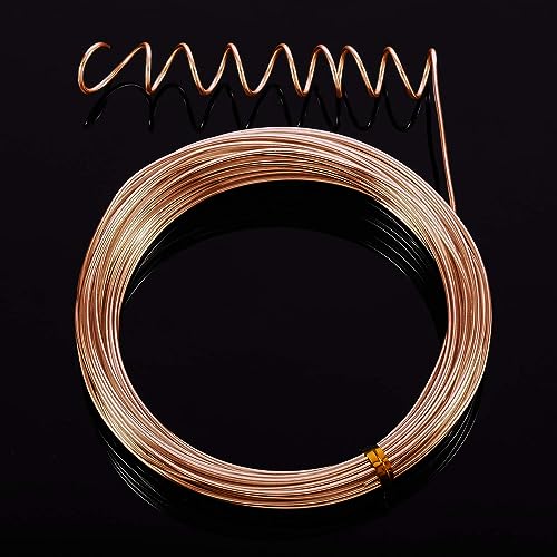 Image of TecUnite Aluminum Craft Wire for Sculpting Armature Bendable Craft Wire for DIY Jewelry Making(Copper, 10 M X 3 mm, 1 Roll)
