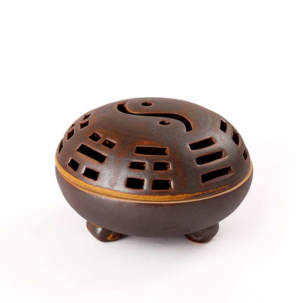 Quemador de Incienso de Reflujo Horno de incienso de cerámica creativo, horno de aromaterapia de incienso de madera de agar, horno de sándalo for interiores en el hogar, sala de estar y estudio Cascad