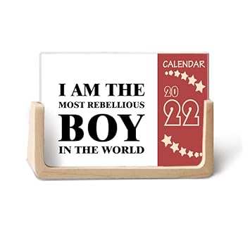 DIYthinker?I Am The Rebellious Boy Art Deco Fashion 2022 Desk Calendar Planner 12 Month