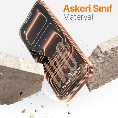 Minesk iPhone 17 Pro Max ile Uyumlu Hizalama Aparatlı ve Takılırken Camın Altında Kesinlikle Toz Bırakmayan Darbelere Karşı Ekstra Güçlü HD Ekran Koruyucu Cam (Kolay Kurulum, 17 PRO MAX) - Görsel 7