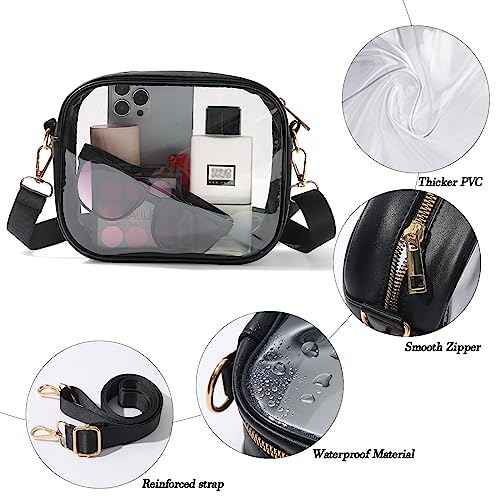 Image of TOBVZOO Clear Bag Stadium Approved, Crossbody Transparent Bag for Concerts Sports Events, Purses for Men & Women