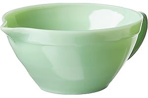 Vintage-Inspired 1.25 Quart Jadeite Glass Mixing Bowl with Handle