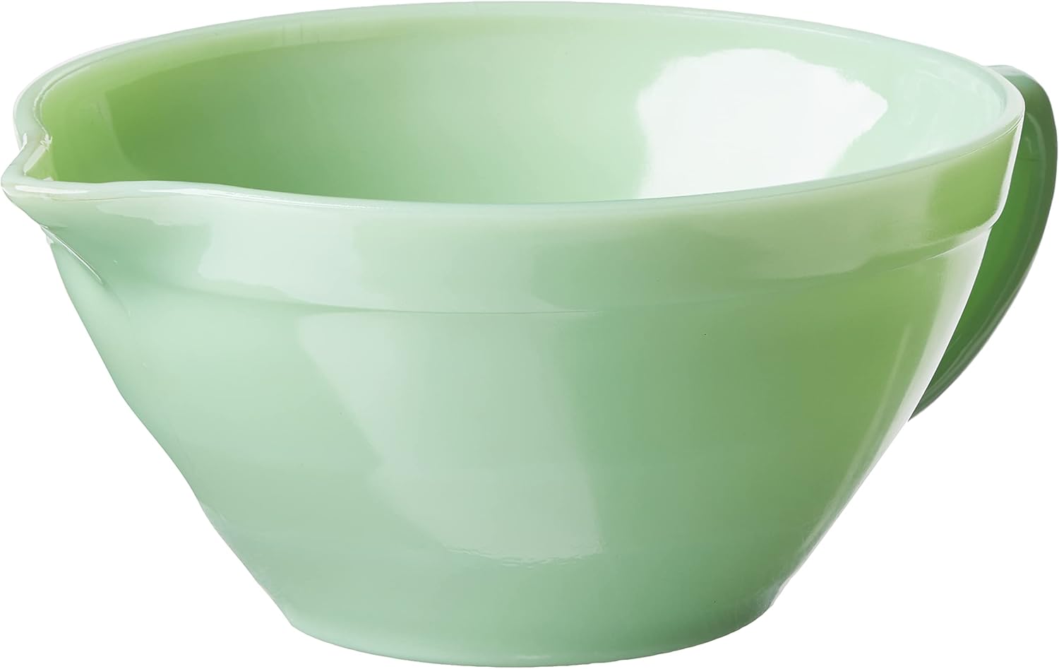 Jadeite Glass Collection 1.25 Quart Mixing Bowl w/ Handle - Thumbnail 4