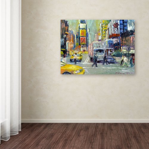 Times Square By Richard Wallich, 24X32-Inch Canvas Wall Art #TOP2