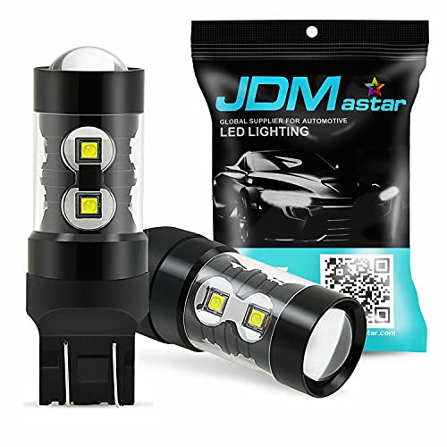 JDM ASTAR Extremely Bright Max 50W High Power 7441 7440 LED Light Bulbs for Back Up Reverse Lights, Xenon White