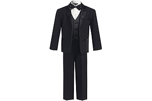 Boy's Classic Tuxedo Suit with No Tail