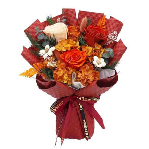 VTJMB Flowers for Delivery Prime Preserved Flower Bouquet with Box Birthday Dried Flowers Gift for Women Mothers Day Gifts for Mom Wife Grandma Friends