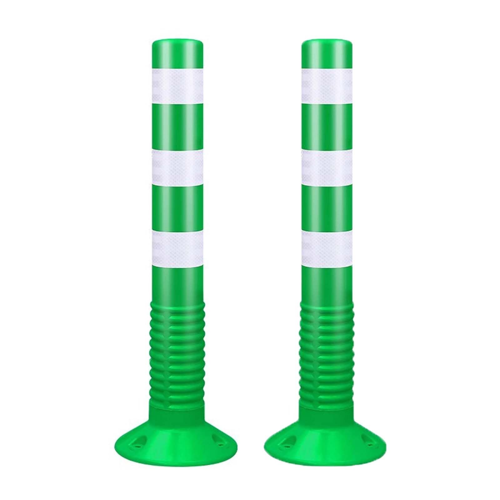 Poteaux de sécurité, Cônes de signalisation routière en Plastique PU 75 cm Haut(Green,2pcs)