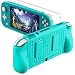 Protective Grip Case for Nintendo Switch Lite- NSL Protective Cover Switch Lite Accessories kit Included Soft TPU Shockproof Cover Case and Tempered Glass Screen Protector Update-Turquoise