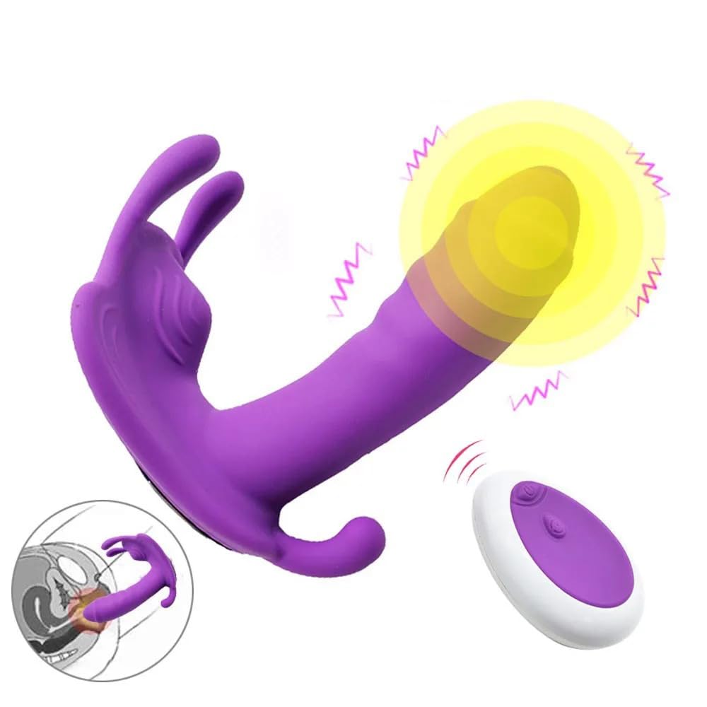 Vibratore Potenti vibratori indossabili con vibratore Per Massaggio punto G donna Telecomando Gel di silice Vibratore a farfalla Giocattoli sessuali Per Massaggio clitoride donna