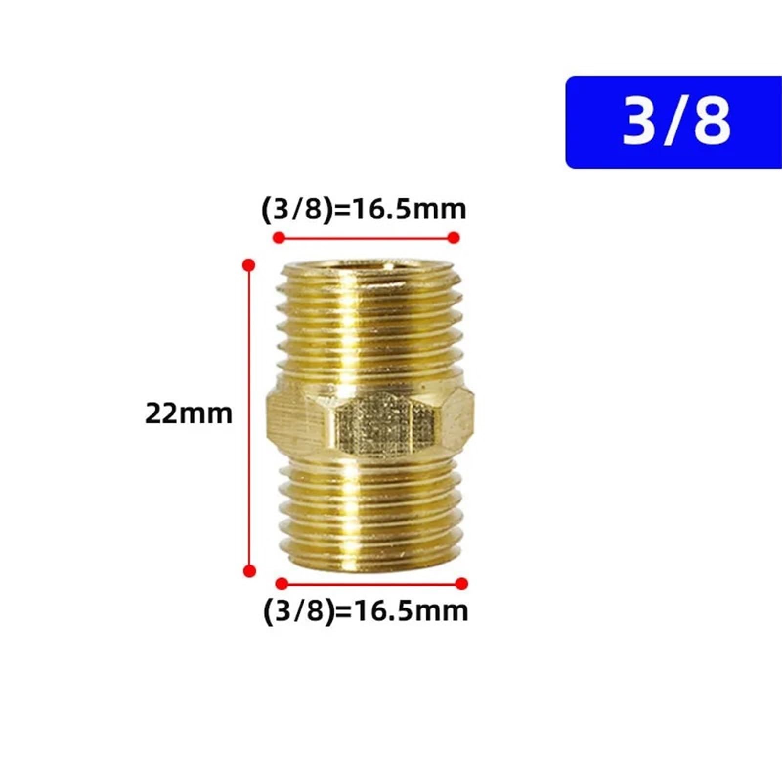 Lot de 8 raccords de tuyau d'arrosage mâles en cuivre pour eau, huile, gaz pour tuyau d'arrosage (1l2)