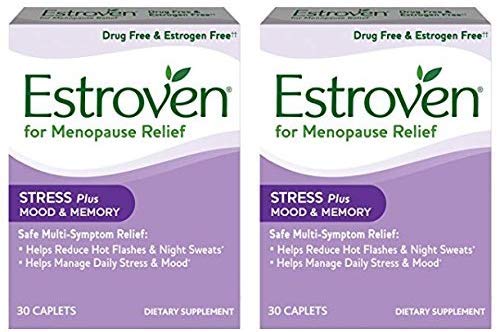 Estroven Stress Plus Mood & Memory | Menopause Relief Dietary Supplement (2 Pack)