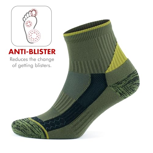 GoWith 2 Pairs Unisex Athletic Fit Running Socks, Anti-Blister Cushioned Performance Socks, Seamless Padded Workout Socks4