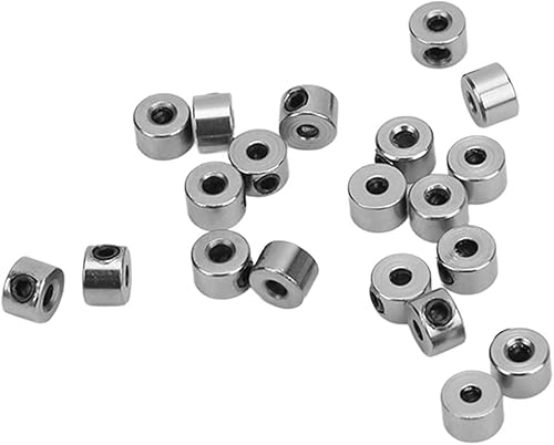 Miniatura 3 de Juego de tapones para tren de aterrizaje, 20 unidades, collar de rueda, acero inoxidable 0.083 in RC tren de aterrizaje para RC modelo avión avión