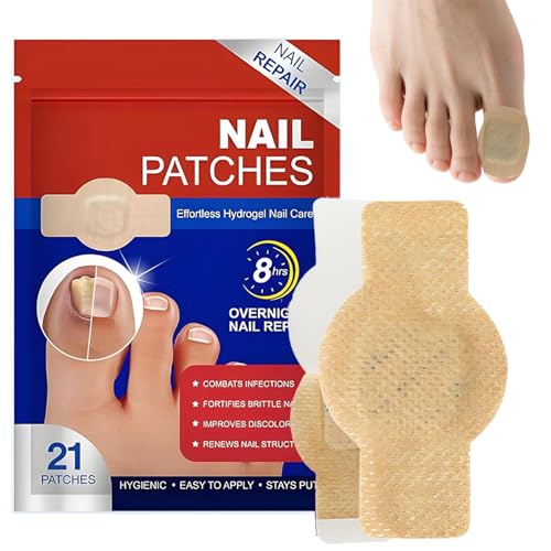 21pcs Fungal Nail Patches, Patchs Traitement Mycose Ongles Des Pieds, Pansement Ongle Cassé – Réparation Et Épaississement Des Ongles – Efficace Contre...